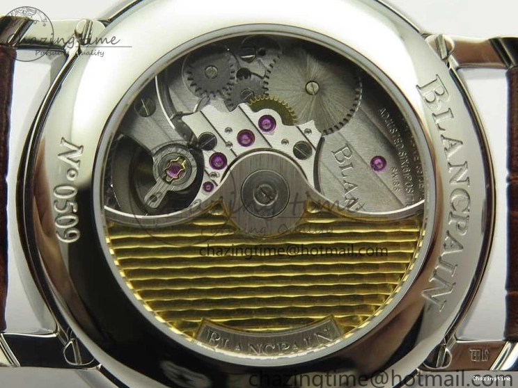0712 Upgraded Villeret Quantième Complet 8 Jours SS Complicated Function OMF 1:1 Best Edition White Dial on Brown Leather Strap A 7983